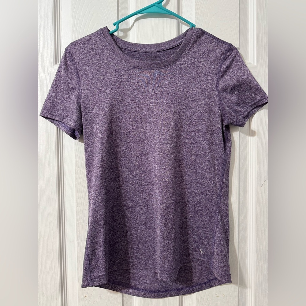 Danskin Heathered Purple Short Sleeve Athletic Tee